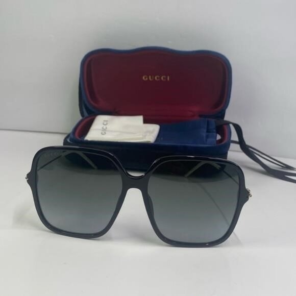?- New Authentic Gucci Grey Butterfly Ladies Sunglasses GG1267S 001 60 main image 9